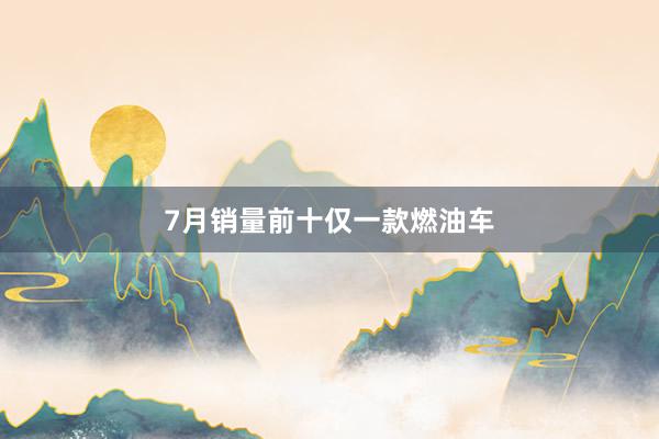 7月销量前十仅一款燃油车