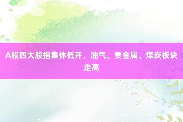 A股四大股指集体低开，油气、贵金属、煤炭板块走高
