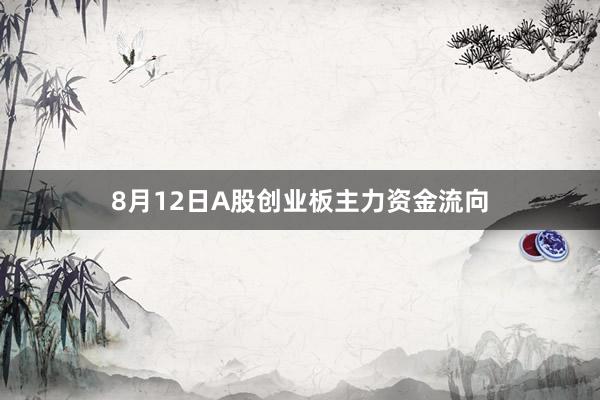 8月12日A股创业板主力资金流向