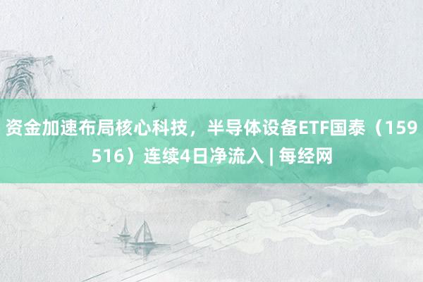 资金加速布局核心科技，半导体设备ETF国泰（159516）连续4日净流入 | 每经网