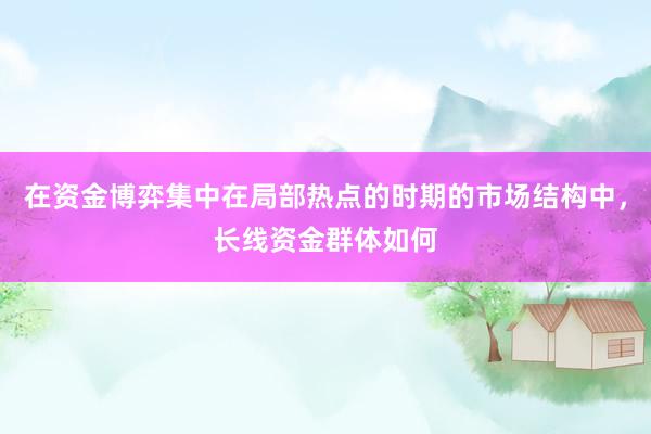 在资金博弈集中在局部热点的时期的市场结构中，长线资金群体如何