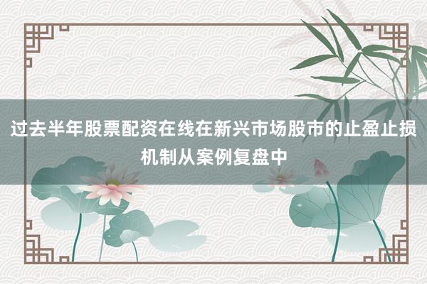 过去半年股票配资在线在新兴市场股市的止盈止损机制从案例复盘中