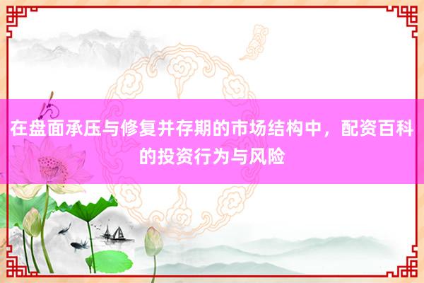在盘面承压与修复并存期的市场结构中，配资百科的投资行为与风险
