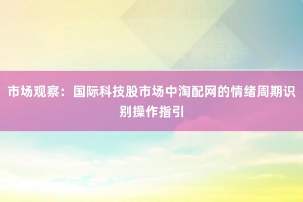 市场观察：国际科技股市场中淘配网的情绪周期识别操作指引