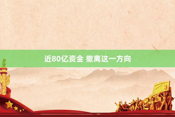 近80亿资金 撤离这一方向